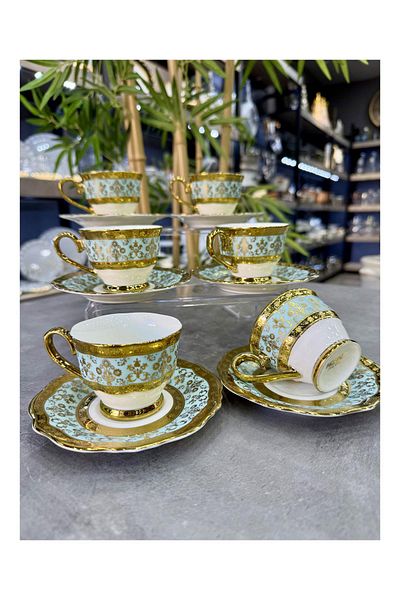 Doğudeko Blue 6 Liters Hadley Porcelain Cup Kit