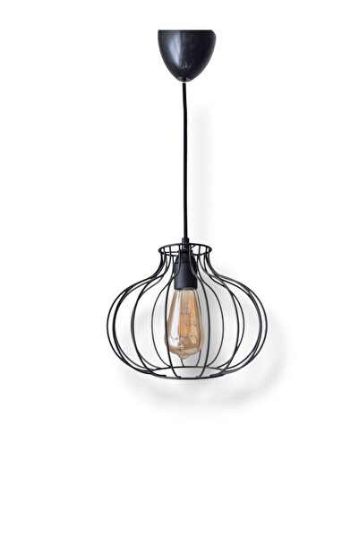 zaasdesign Rustik Metal Avize Mutfak Hol Bar Cafe Dekorasyonu İçin Uygun (Plastik Duy Dahil)