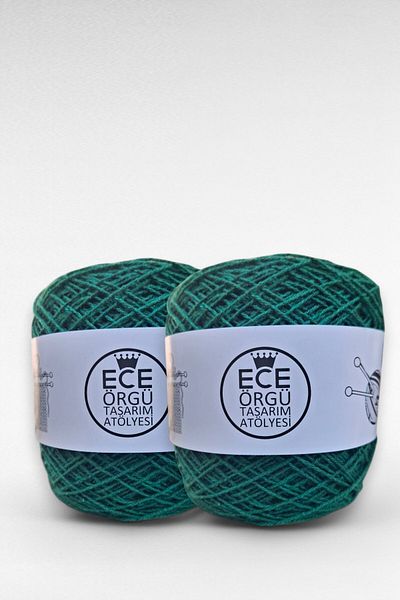 Ece Örgü Tasarım Atölyesi Πράσινο χρώμα εκατό τοις εκατό βαμβακερό πλεκτό σχοινί