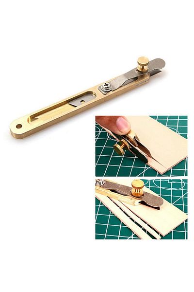 BGA Leathercraft Brass Leather Cutting Knife Leather Strip Cutter