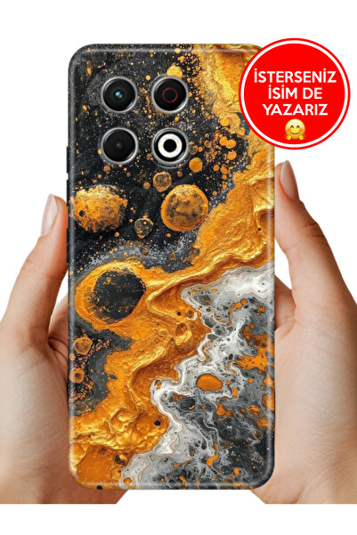 TECNO Spark 30 Pro KL7 Kılıf Kamera Korumalı Full Desen Arka Silikon Krater