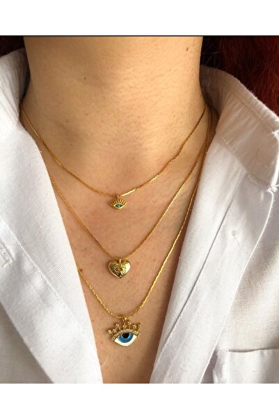 Asia by Leuvoié Asia By Leuvoie 3 lü Göz Figürlü Kolye Seti