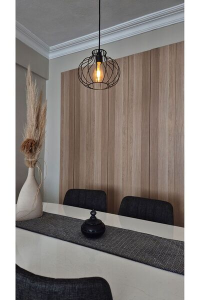 zaasdesign Rustik Metal Avize Mutfak Hol Bar Cafe Dekorasyonu İçin Uygun (Plastik Duy Dahil)