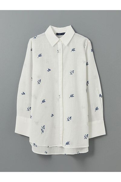 LC Waikiki LCWAIKIKI Κλασικό Floral Γυναικείο Πουκάμισο Τούνικ