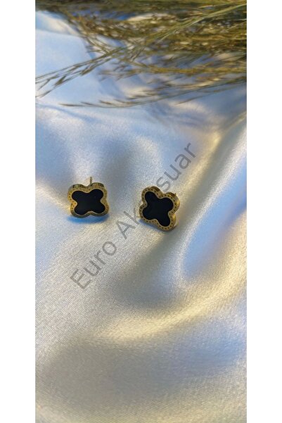 stainless steell البرسيم الأسود الأقراط الصلب التفصيلية