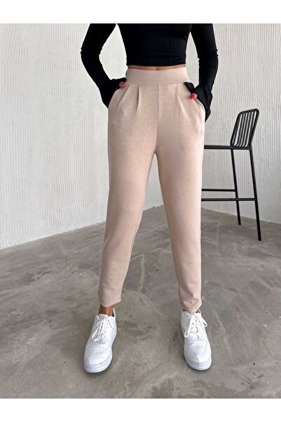 Butik Γυναικείο παντελόνι Merrline Oys με πλισέ μπροστά