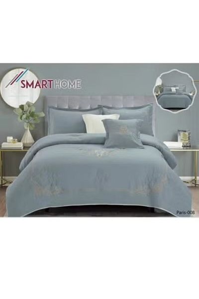 smart home Embroidered two-sided quilt set, two-sided mattress, consisting of 6 pieces