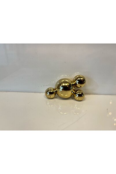 KMS Μοντέρνο κομοδίνο με μεταλλική λαβή με κουμπιά Mozart, χρυσό κάλυμμα ντουλαπιού τηλεόρασης, μοντέρνο έπιπλο συρταριού