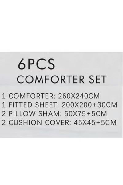 smart home Embroidered two-sided quilt set, two-sided mattress, consisting of 6 pieces