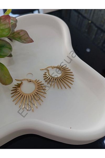 stainless steell Ancient Sun Model Steel Earrings
