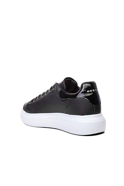 BURAK ALDAY SHOES Adidași Bestof B 150 din piele artificială pentru bărbați, alb, negru