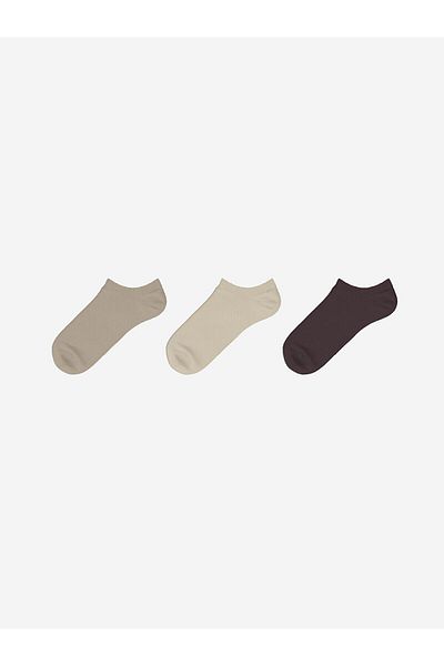 LC Waikiki Lcw Eco Women's Plain Booties Socks 3-Pack