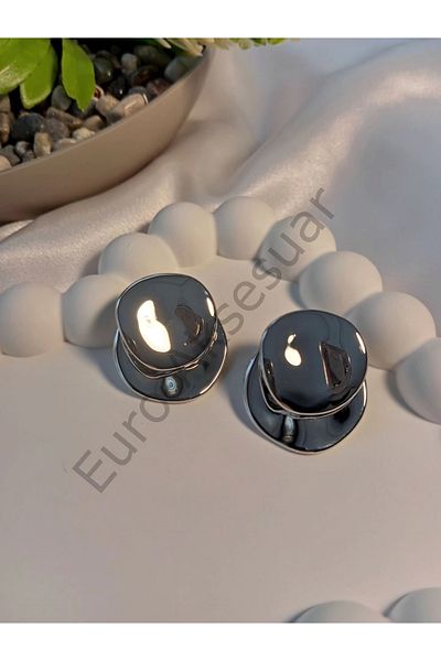 stainless steell Silver color steel earrings