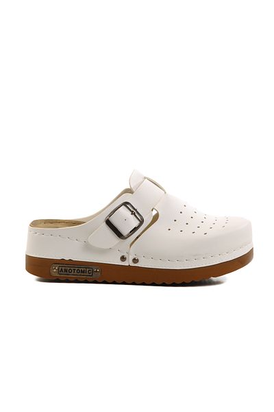 AYAKMOD Λευκές Ανατομικές Παντόφλες Unisex Sabo 07-008 G