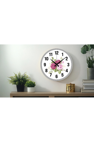 M&H Quality y Ceas de perete imprimat UV cu cifre turceze decorative (silenci...