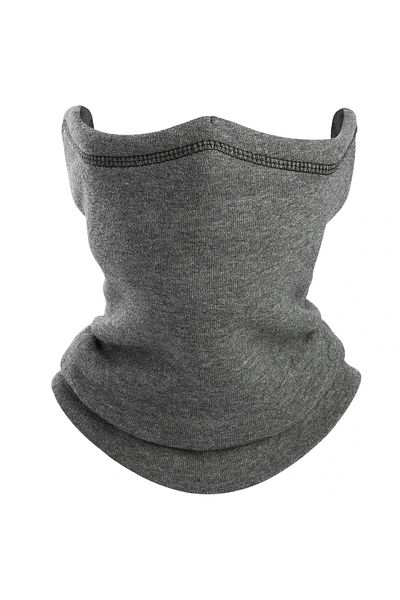 macogear Gray Winter Neck Warmer Gaiter Scarf Windproof Cycling Bandana Hiking Sport Running Skiing Camping S