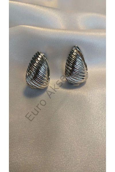 stainless steell Silver Steel Earrings 02