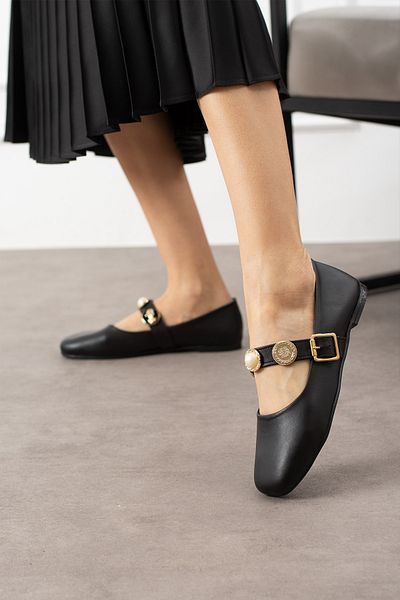 SWORD Balerini casual - Balerini casual cu perle și accesorii de sigiliu - Balerini pentru femei în aer liber, birou acasă