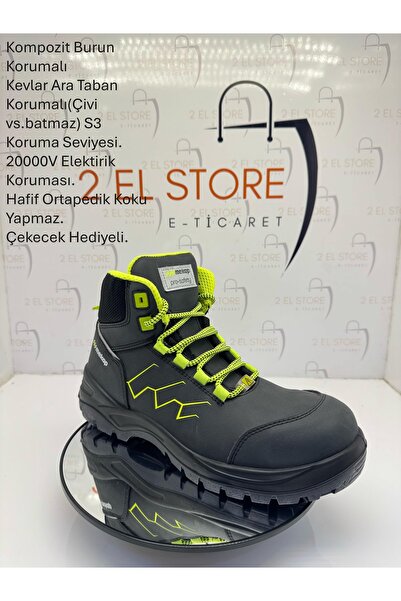 e&e Mekap Energy S3 Kompozit Burunlu Kevlar Ara Tabanlı Spor Iş Botu Rahat Sağlam Şık 36-47arası