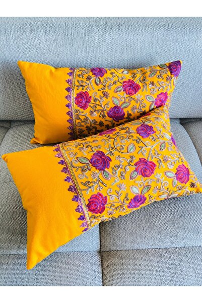 TheBohoHomeDecor Yaşam Çiçeği Serisi - Cemre Kaşmir İkili 30*50 Kırlent/Yastı...