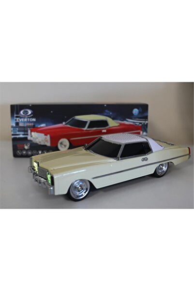 Yerli EVERTON RT-1941 Bej Arabalı  Bluetooth Fm-Usb-Tf-Aux Şarjlı Nostaljik R...