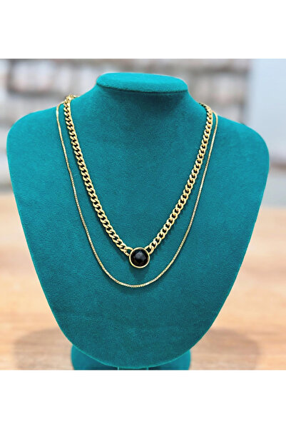 ECEMSEL الصلب مزيج قلادة مزدوجة