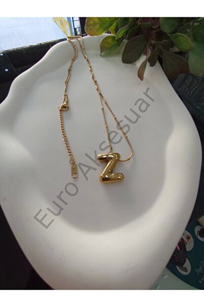 stainless steell قلادة حرف Z من الفولاذ مقاس 60 سم