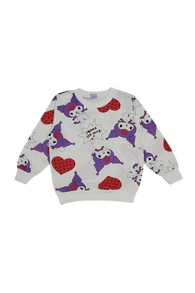 demir kids Girl's Kuromi Patterned Seasonal Cotton Ecru Pajama Set
