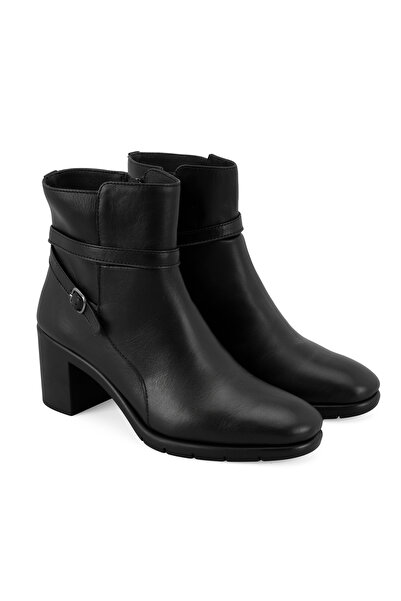 Desa Hallie Siyah Kadın DesaComfort Topuklu Deri Bot