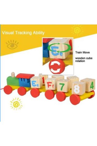Generica لعبه تعليميه خشبيه  لعبه قطار