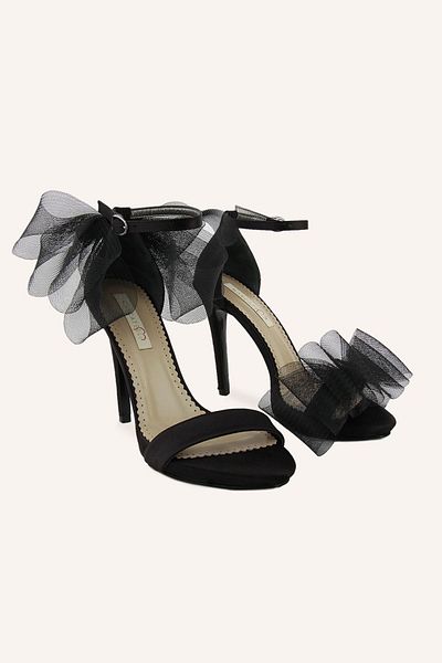 MARCATELLI Pantofi cu toc Minami din satin negru