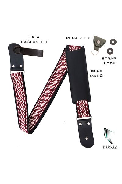 MEDUSA Sr Model Guitar Strap - Shoulder Pillow - Penal Case and Penal Gift