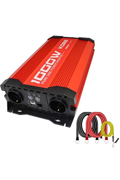 KOBB KBN1000 12V/220V 1000Watt Tam Sinüs Dönüştürücü İnvertör