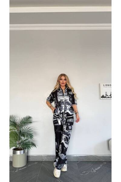 Bella Belluci مجموعة علوية سفلية منقوشة بسحاب للموسم الجديد