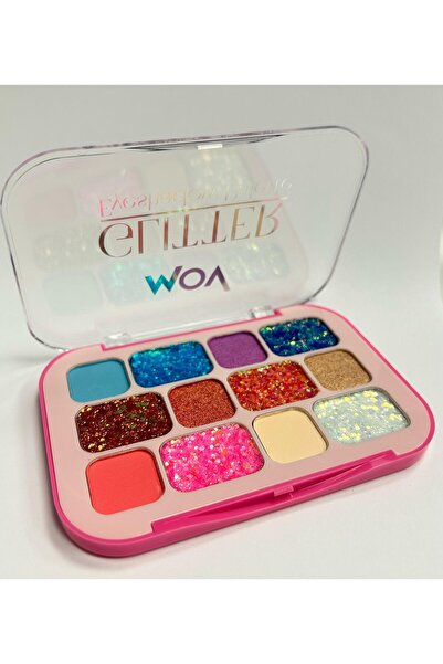 MOV Glitter 12’li Far Paleti No:02 - Yüksek Pigmentli Kalıcı Etki Ile Yarı Mat Ve Işıltılı Renkler