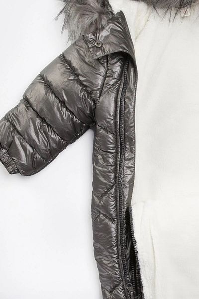 DeKuBaby New Season Special Production Shiny Quilted Foil Zippered Hooded Baby Cosmonaut Astronaut Jumpsuit