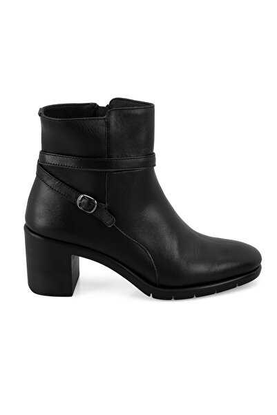 Desa Hallie Siyah Kadın DesaComfort Topuklu Deri Bot