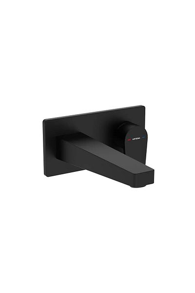 Artema Flow Square Concealed Sink Faucet (Surface Mounted Group) Matte Black
