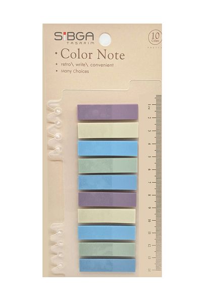 sibga tasarım Transparent Colored Post-It Note Paper - 200 Sheets Bookmark Sticker