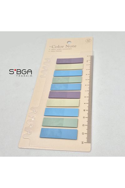 sibga tasarım Transparent Colored Post-It Note Paper - 200 Sheets Bookmark Sticker