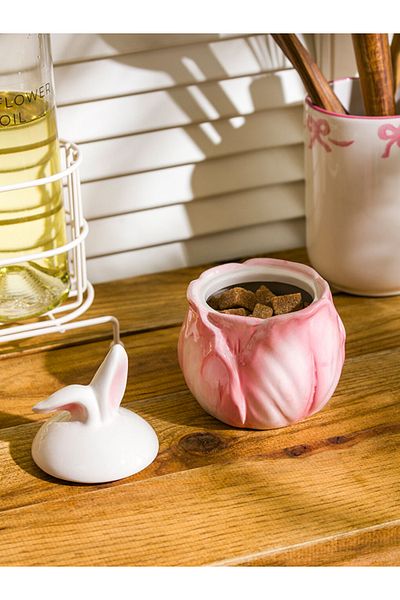 LC Waikiki Mixed Printed Ceramic Sugar Bowl 14 cm