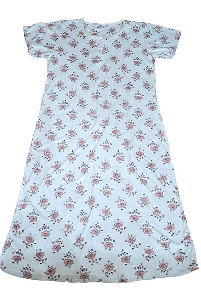 Miss Melina Short Sleeve Bamboo - Women's Nightgown Safety Ecru