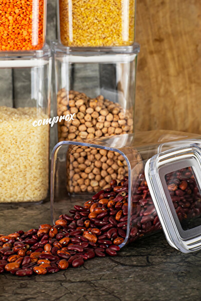 Comprox 9 Lu 900ml Food Storage Container Set - Vacuum Air-Proof Lid and Organizer Bpafree