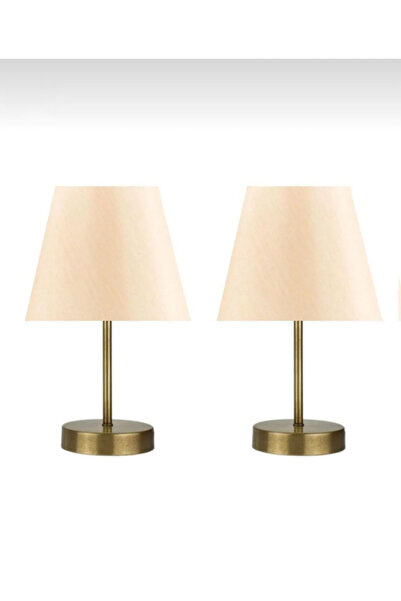 retro home design Eskitme Ayak Model İkili Krem Model Abajur Set Yatak Odası ...