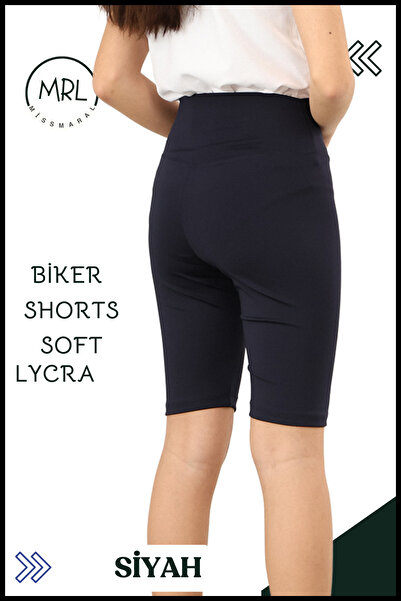 missmaral Black Biker Basicler - High Waist Shorts Dress Does Not Show Thinness Elasticity Provides Softness