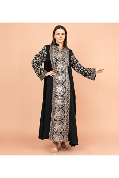 IKKXA جلابية مطرزة بشكل عصري