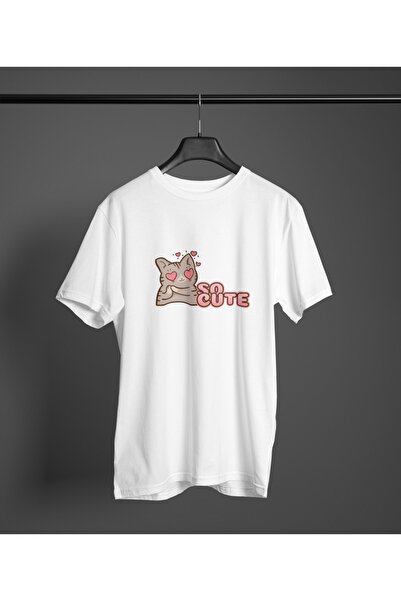 Butik Τόσο χαριτωμένο με στάμπα - oversized - Μπλουζάκι με λαιμόκοψη