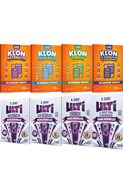 Mozaik Yayınları Mozaik Yayınları ve Ulti Serisi LGS 8. Sınıf Matematik Türkç...