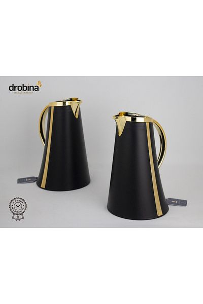 drobina طقم ترامس شاي وقهوة  فاخر من دروبينا اسود