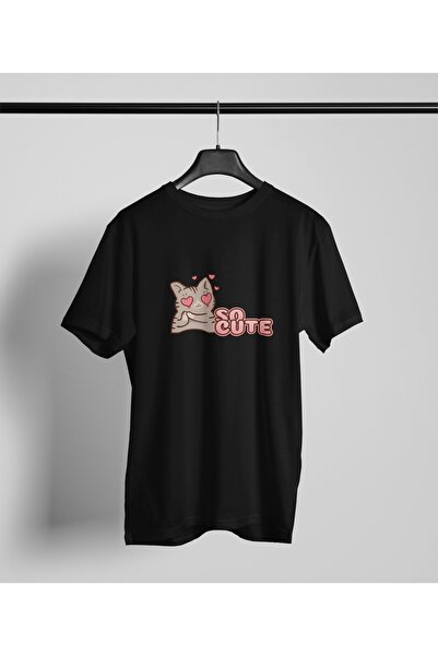 Butik Τόσο χαριτωμένο με στάμπα - oversized - Μπλουζάκι με λαιμόκοψη